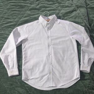 Lands' End Blue & White Striped Button Down Shirt  🌸🐰 Easter 🐰🌸